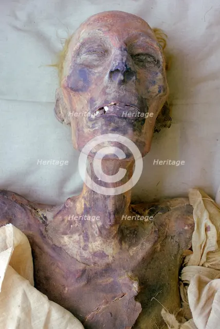 Mummy of Rameses II, Cairo Museum, Egypt. Creator: Tony Evans.