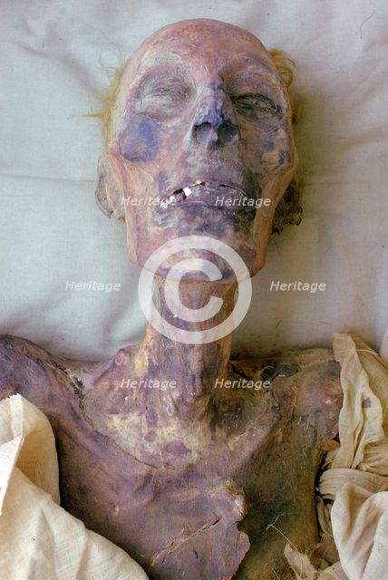Mummy of Rameses II, Cairo Museum, Egypt. Creator: Tony Evans.