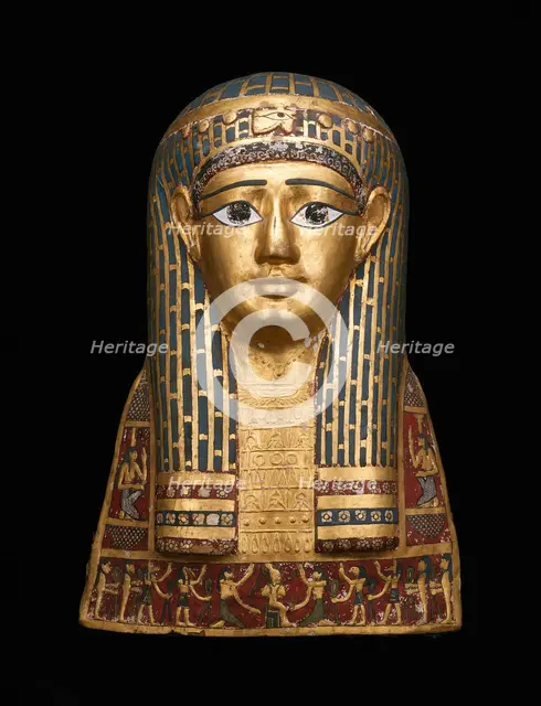 Mummy Mask, Egypt, Late Ptolemaic Period-early Roman Period, 1st century BCE. Creator: Unknown.