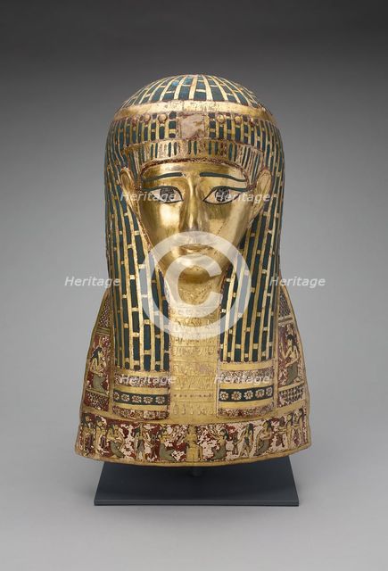 Mummy Mask, Egypt, Late Ptolemaic Period-early Roman Period, 1st century BCE. Creator: Unknown.