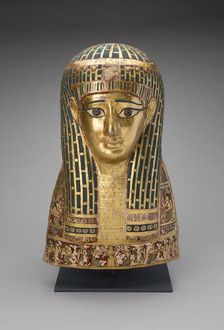 Mummy Mask, Egypt, Late Ptolemaic Period-early Roman Period, 1st century BCE. Creator: Unknown