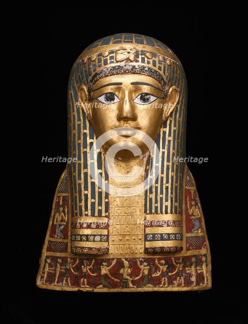 Mummy Mask, Egypt, Late Ptolemaic Period-early Roman Period, 1st century BCE. Creator: Unknown.