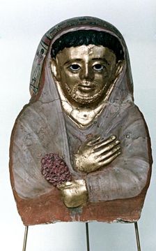 Mummy Mask in Stucco, Ptolemaic Dynasty