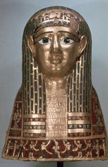 Mummy mask of a lady, late period, 1085-332 BC