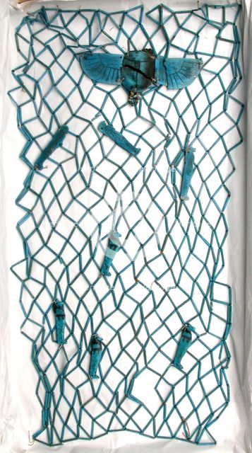 Mummy Net with Amulets, Egypt, Third Intermediate Period, Dynasty 23-25 (818-656 BCE). Creator: Unknown.