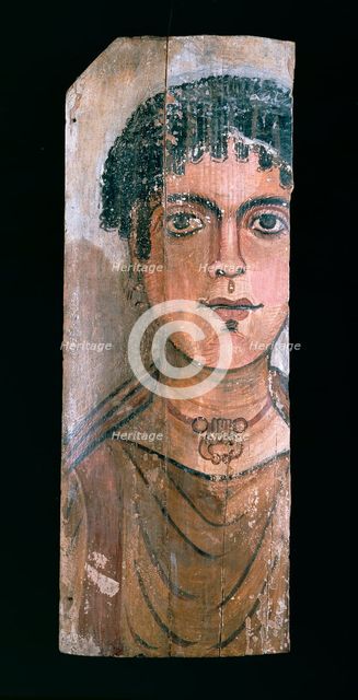 Mummy portrait, 90-110 AD. Creator: Unknown.
