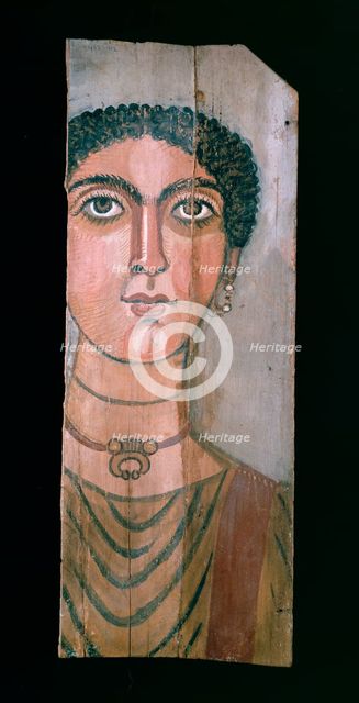 Mummy portrait, 90-110 AD. Creator: Unknown.