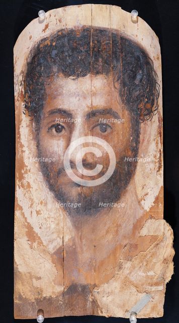 Mummy Portrait of a Bearded Man, A.D. 140-160. Creator: Unknown.