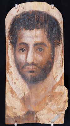 Mummy Portrait of a Bearded Man, A.D. 140-160. Creator: Unknown