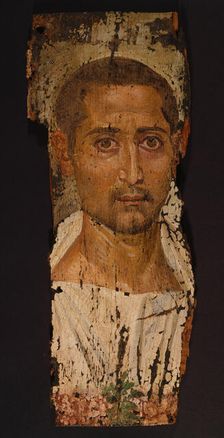 Mummy Portrait of a Bearded Man, A.D. 220-235. Creator: Unknown