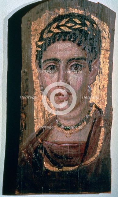 Mummy portrait of an Egyptian woman, c1st-3rd century. Artist: Unknown
