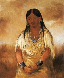 Mún-ne-o-ye, a Woman, 1832. Creator: George Catlin