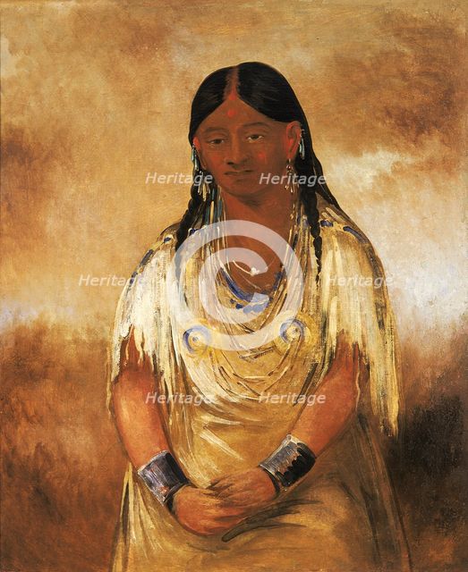 Mún-ne-o-ye, a Woman, 1832. Creator: George Catlin.