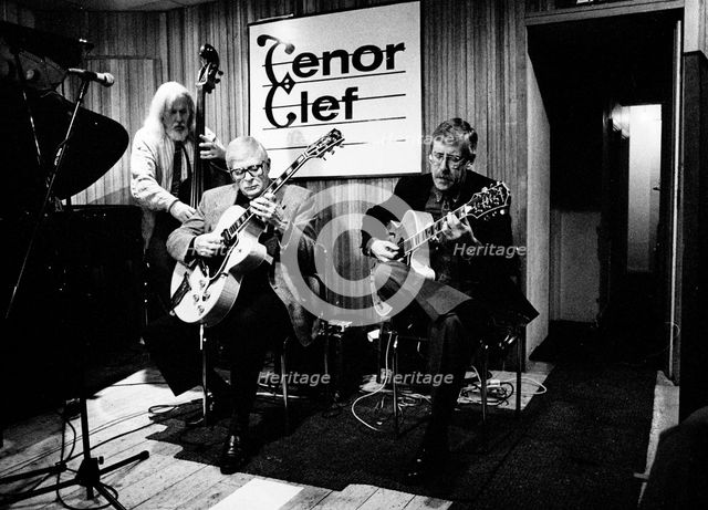 Mundell Lowe, P.Ind and Louis Stewart, Tenor Clef, London, Oct 1993. Artist: Brian O'Connor.