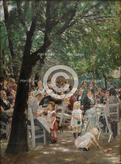 Munich beer garden.