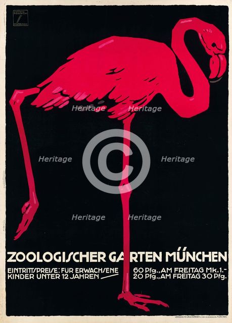 Munich Zoo, 1912. Creator: Hohlwein, Ludwig (1874-1949).
