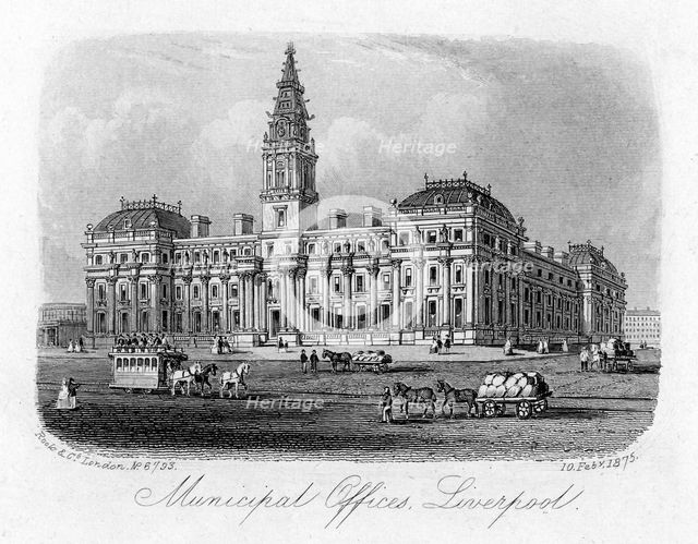 Municipal Offices, Liverpool, 10 February 1875. Artist: Unknown