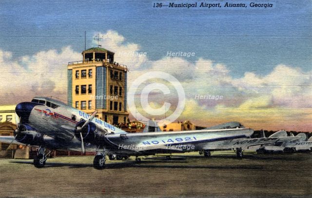 Municipal Airport, Atlanta, Georgia, USA, 1940. Artist: Unknown