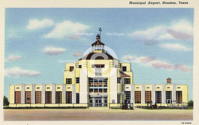 Municipal Airport, Houston, Texas, USA, 1941. Artist: Unknown