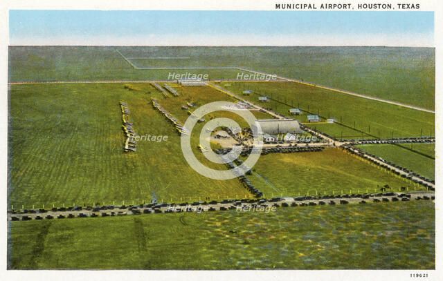 Municipal Airport, Houston, Texas, USA, 1928. Artist: Unknown