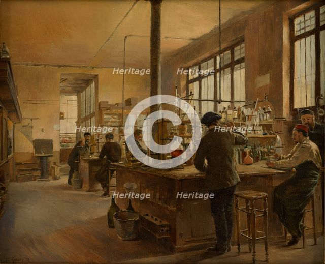 Municipal Chemistry Laboratory, Paris Police Prefecture, 1887. Creator: Gueldry, Ferdinand Joseph (1858-1945).