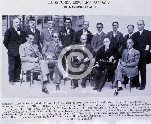 Municipal Commission of Palma, April 18, 1932.