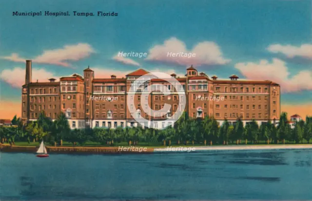 'Municipal Hospital, Tampa, Florida', c1940s. Artist: Unknown.