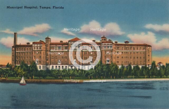 'Municipal Hospital, Tampa, Florida', c1940s. Artist: Unknown.