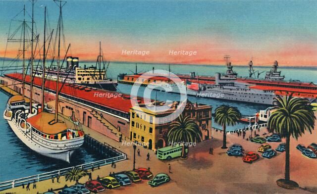 'Municipal Piers. San Diego, California', c1941. Artist: Unknown.