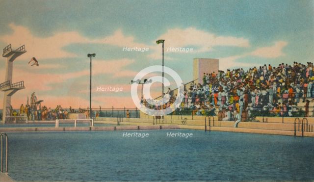 'Municipal Swimming Pool, Barranquilla', c1940s. Artist: Unknown.