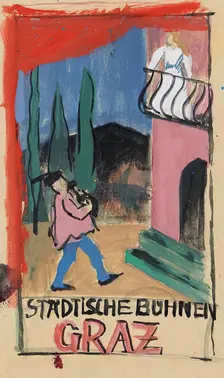 Municipal Theaters Graz. Design for Romeo and Juliet, undated. (c1930s) Creator: Anny Dollschein