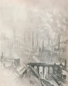 Munition City 1916, (1917). Artist: Joseph Pennell