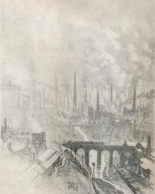 Munition City 1916, (1917). Artist: Joseph Pennell
