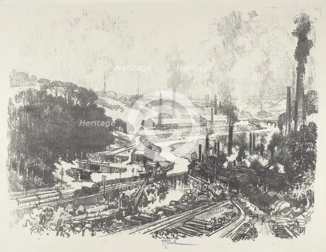 Munition Works, 1916. Creator: Joseph Pennell.