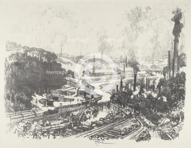 Munition Works, 1916. Creator: Joseph Pennell.
