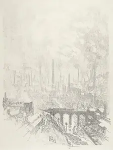 Munitions City, No.I, 1916. Creator: Joseph Pennell