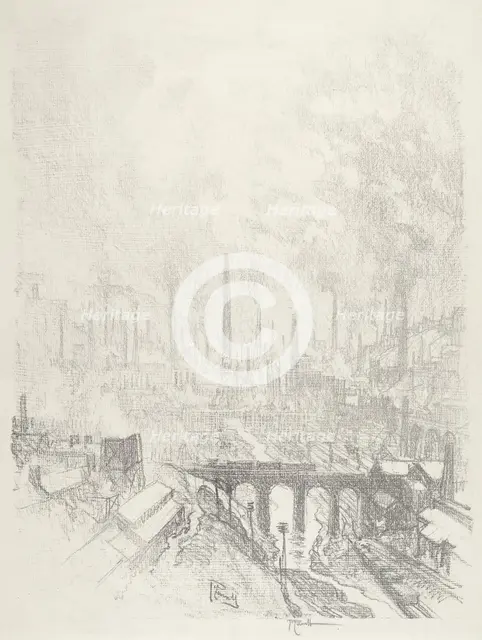 Munitions City, No.I, 1916. Creator: Joseph Pennell.