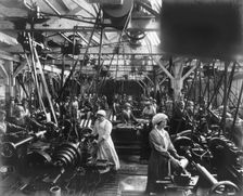 Munitions factory, London, World War I, 1914-1918. Artist: Haua