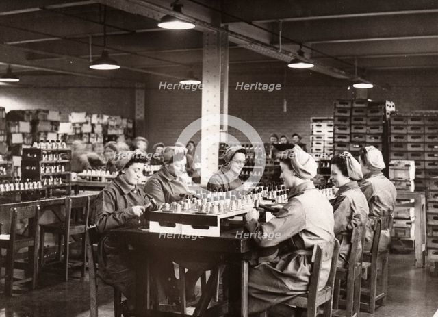Munitions work, County Industries, York, Yorkshire, 1943. Artist: Unknown