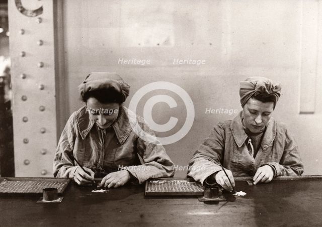 Munitions work, County Industries, York, Yorkshire, 1943. Artist: Unknown