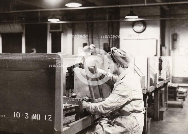 Munitions work, County Industries, York, Yorkshire, 1943. Artist: Unknown