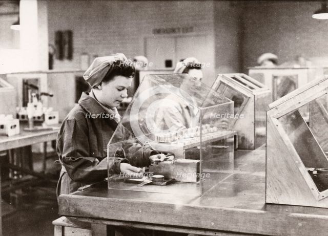 Munitions work, County Industries, York, Yorkshire, 1943. Artist: Unknown