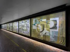 Mural by Dorothy Annan, Barbican Estate, City of London, 2015. Artist: Chris Redgrave