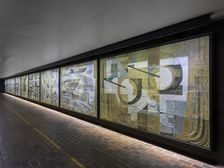 Mural by Dorothy Annan, Barbican Estate, City of London, 2015. Artist: Chris Redgrave