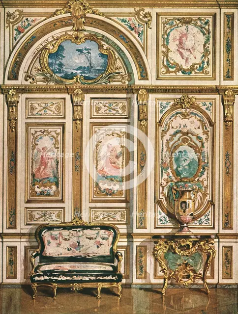 Mural decoration in the Palace of Fontainebleau, France, (1928).  Creator: Unknown.