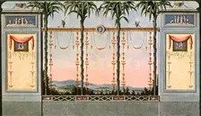 Mural decoration of a gallery-hall abutting on a garden Leipzig, Germany, (1928). Creator: Unknown