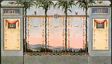 Mural decoration of a gallery-hall abutting on a garden Leipzig, Germany, (1928). Creator: Unknown