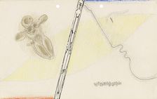 Mural design for Dieter Keller's house, 1940. Creator: Schlemmer, Oskar (1888-1943)