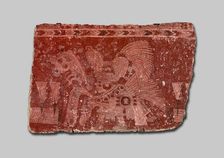 Mural Fragment Representing a Ritual of World Renewal, A.D. 500/600. Creator: Unknown