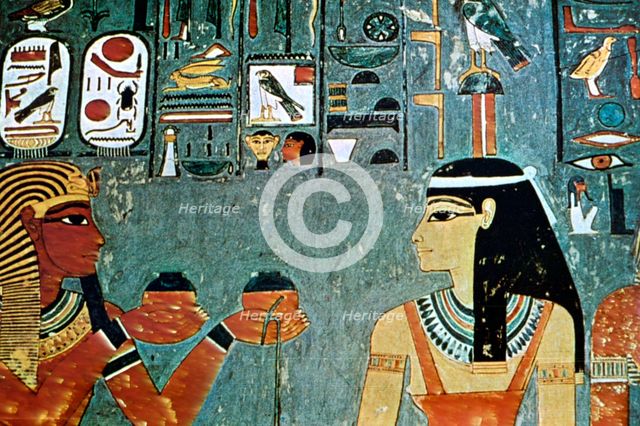 Mural from the Tombs of the Nobles, Thebes, Luxor, Egypt. Artist: Unknown